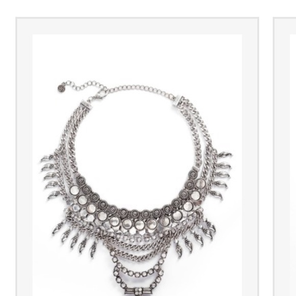 DYLANLEX CRYSTAL SILVER STATEMENT NECKLACE CHOKER - Picture 4 of 5